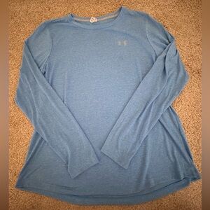 Women’s Under Armour Long Sleeve Heat Gear T - Shirt in Blue Size XL